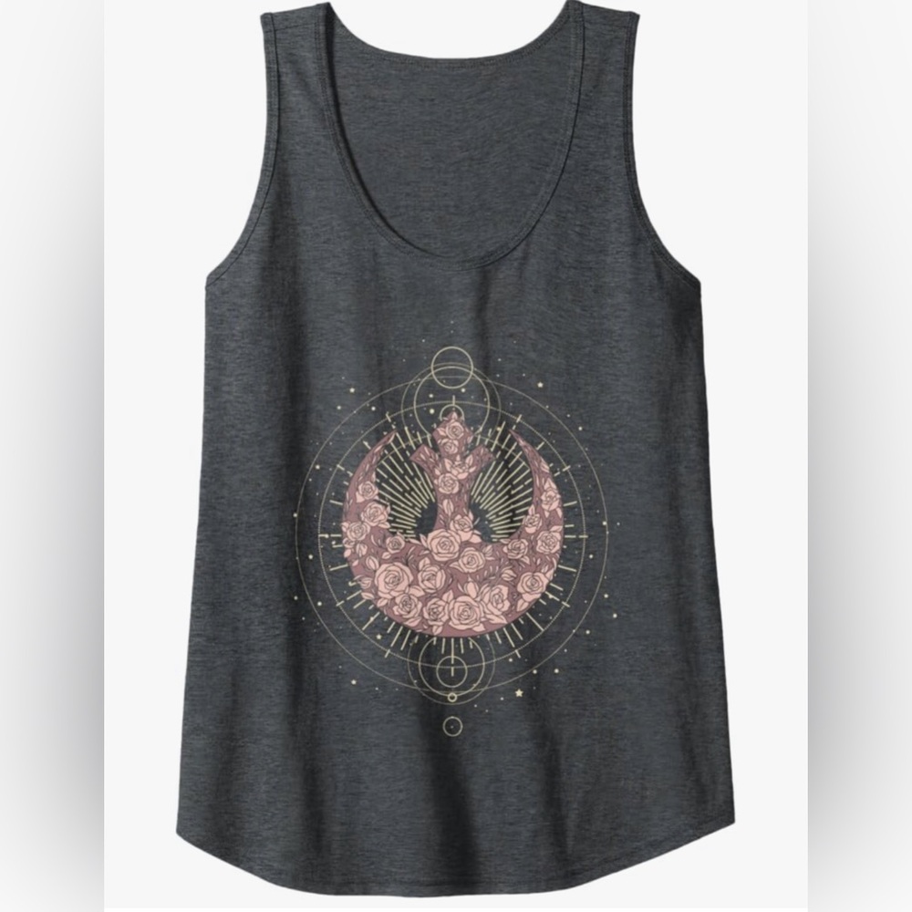 Large Star Wars Rose Rebel Alliance Tank Top